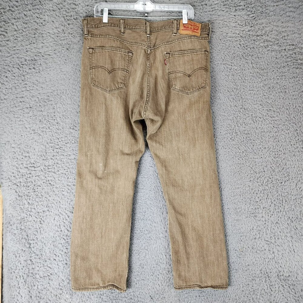 Levis Jeans Mens 38x30 501 White Oak Cone Denim Brown Button Fly Straight *Read*